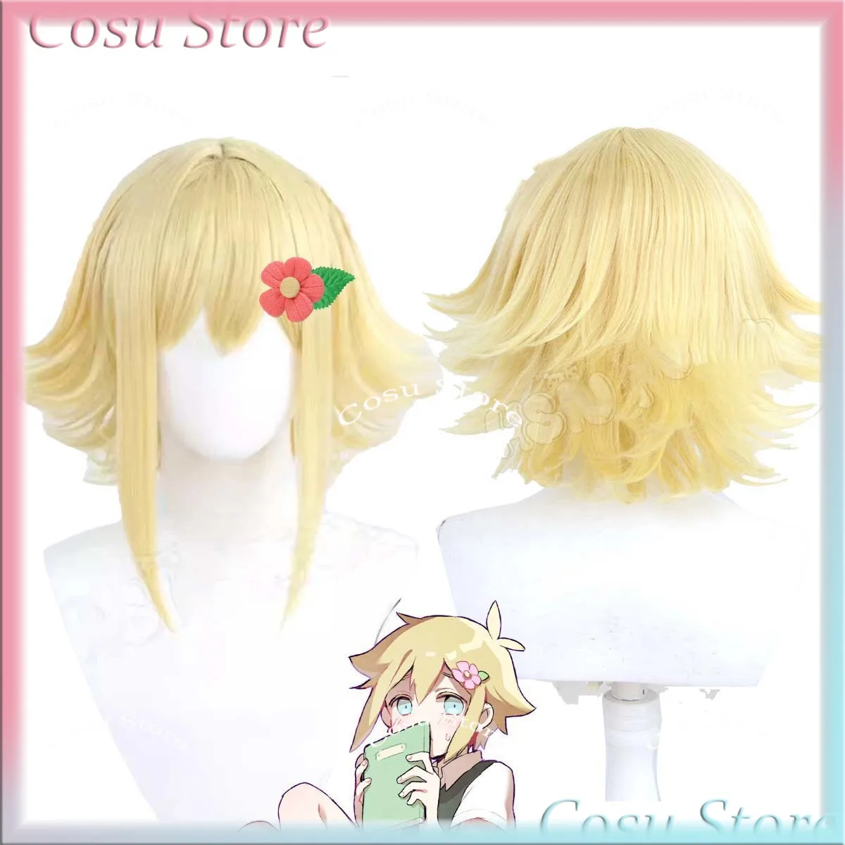 Anime Cosplay Blue Hair - Парик для косплея персонажа Базил из
