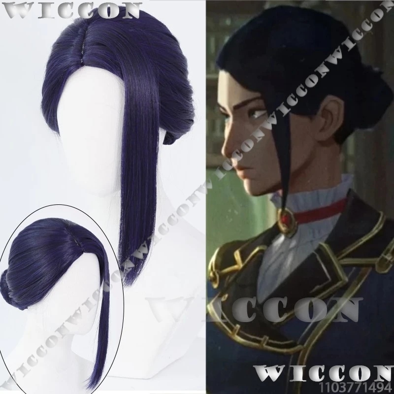 x;3,f6'b7\g,Caitlyn Kiramman A – обзор и цена Anime Cosplay Blue Hair