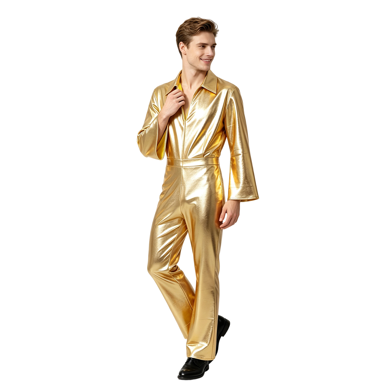 Золотой металлический блестящи – обзор и цена Anime Cosplay Jumpsuit